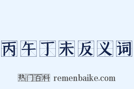 丙午丁未反义词是什么意思的图片
